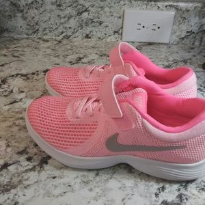 Girls Pink Nike Tennis Sneakers